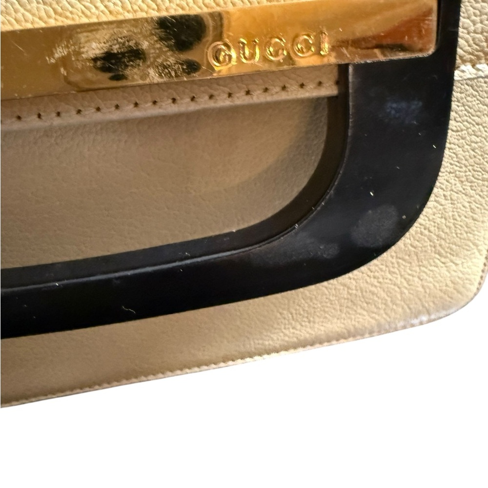 Rare Tom Ford era Gucci Handbag with Black and Gold-tone Accent-See flaws - Picture 5 of 14